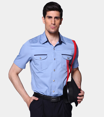 铭棉0082男装保安服衬衫套装物业保安企业公司保安作训服套装